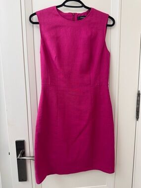 Theory Sleeveless Magenta Sheath Dress